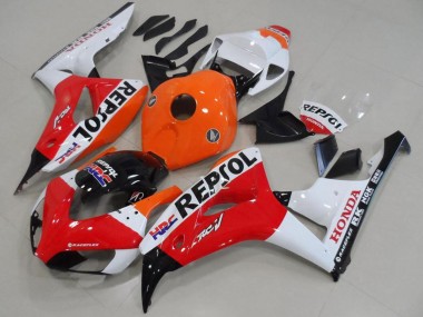 Cheap 2006-2007 Honda CBR1000RR Motorcycle Fairing - Orange White Red Glossy Black Repsol HRC
