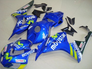 Cheap 2006-2007 Honda CBR1000RR Motorcycle Fairings - Blue Green MoviStar Castrol