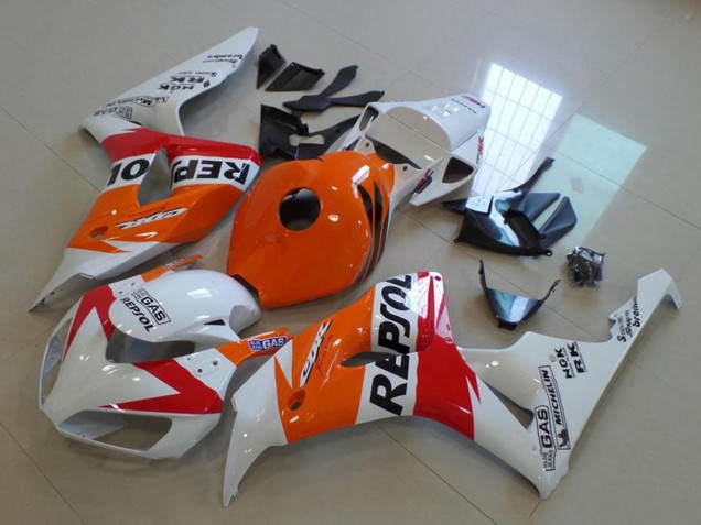 2006-2007 Honda CBR1000RR Motorcycle Fairing - Orange White Red Glossy Black Repsol