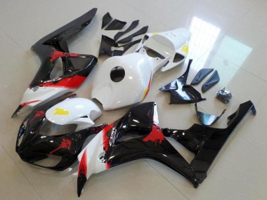 Cheap 2006-2007 Honda CBR1000RR Bike Fairings - White Red Glossy Black