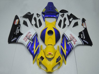 Cheap 2006-2007 Honda CBR1000RR Motorcycle Fairings - Blue Yellow White Glossy Black Red Nastro Azzurro