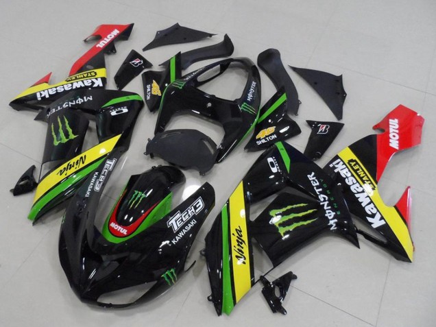 2006-2007 Kawasaki ZX10R Motorcycle Fairings - Glossy Black Red Yellow Green Monster