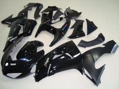 Cheap 2006-2007 Kawasaki ZX10R Motorcycle Fairings - Glossy Black Matte Black White Ninja