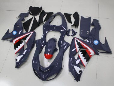Cheap 2006-2007 Kawasaki ZX10R Motorcycle Fairings - Grey White Red Shark