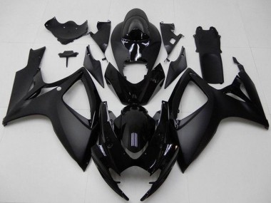 Cheap 2006-2007 Suzuki GSXR 600/750 Motorcycle Fairings - Matte Black Glossy Black