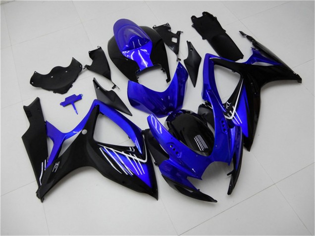 2006-2007 Suzuki GSXR 600/750 Motorcycle Fairings - Blue Glossy Black