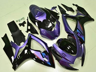 Cheap 2006-2007 Suzuki GSXR 600/750 Motorcycle Fairings - Purple Glossy Black Blue