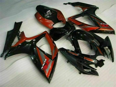 Cheap 2006-2007 Suzuki GSXR 600/750 Motorcycle Fairings - Glossy Black Red