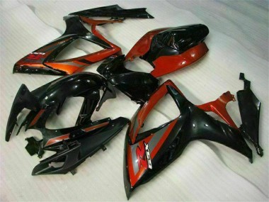 Cheap 2006-2007 Suzuki GSXR 600/750 Motorcycle Fairings - Glossy Black Red