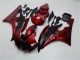 2006-2007 Yamaha YZF R6 Motorcycle Fairing Kits - Red Matte Black
