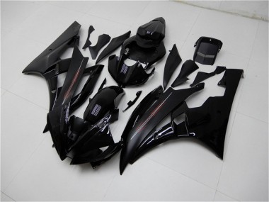 Cheap 2006-2007 Yamaha YZF R6 Motorcycle Fairing Kits - Glossy Black Matte Black