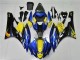 2006-2007 Yamaha YZF R6 Motorcycle Fairings - Blue Yellow Glossy Black Shark