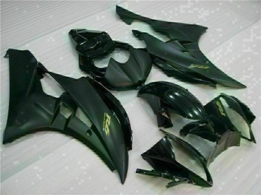 Cheap 2006-2007 Yamaha YZF R6 Motorcycle Fairings - Glossy Black Matte Black Gold Decals