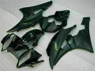 Cheap 2006-2007 Yamaha YZF R6 Motorcycle Fairings - Glossy Black Matte Black Gold Decals