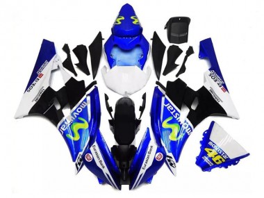 Cheap 2006-2007 Yamaha YZF R6 Motorcycle Fairings - Blue White Black Green MoviStar ENEOS Yamalube 46