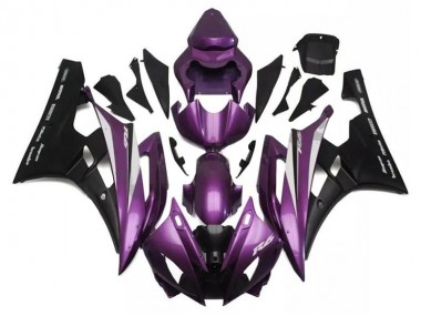 Cheap 2006-2007 Yamaha YZF R6 Motorcycle Fairings - Purple Matte Black Santander