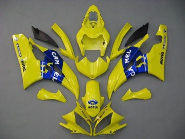 Cheap 2006-2007 Yamaha YZF R6 Motorcycle Fairings - Yellow Blue Motul Michelin Camel