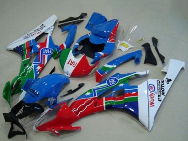 Cheap 2006-2007 Yamaha YZF R6 Motorcycle Fairings - White Blue Red Green Fiat Motul