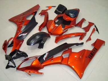 Cheap 2006-2007 Yamaha YZF R6 Motorcycle Fairing - Orange Matte Black