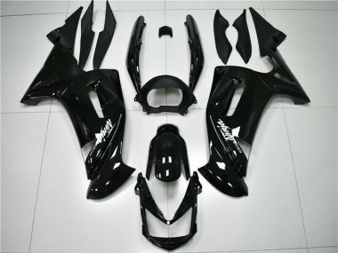 Cheap 2006-2008 Kawasaki EX650 Motorcycle Fairings - Glossy Black White