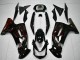 2006-2008 Kawasaki EX650 Motorcycle Fairings - Glossy Black Red Flame