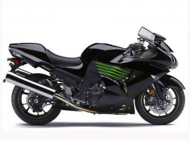 Cheap 2006-2011 Kawasaki ZX14R ZZR1400 Motorcycle Fairings - Glossy Black Green