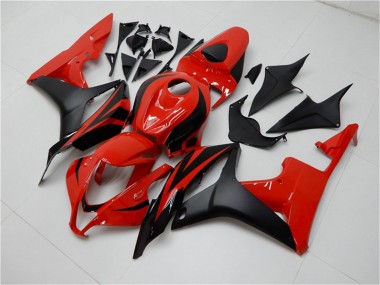 Cheap 2007-2008 Honda CBR600RR Bike Fairings - Red Matte Black