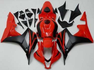 Cheap 2007-2008 Honda CBR600RR Bike Fairings - Red Matte Black
