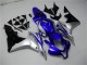 2007-2008 Honda CBR600RR Motorcycle Fairings - Silver Blue Glossy Black OEM Style