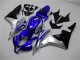 2007-2008 Honda CBR600RR Motorcycle Fairings - Silver Blue Glossy Black OEM Style