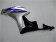 2007-2008 Honda CBR600RR Motorcycle Fairings - Silver Blue Glossy Black OEM Style
