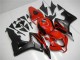 2007-2008 Honda CBR600RR Motorcycle Fairings - Red Matte Black with Decals