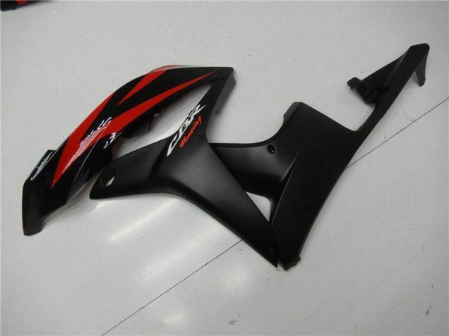 2007-2008 Honda CBR600RR Motorcycle Fairings - Red Matte Black with Decals