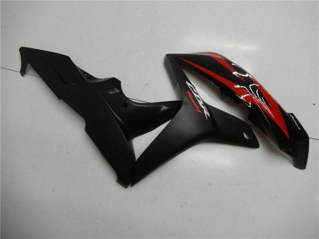 2007-2008 Honda CBR600RR Motorcycle Fairings - Red Matte Black with Decals