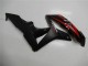 2007-2008 Honda CBR600RR Motorcycle Fairings - Red Matte Black with Decals