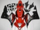 2007-2008 Honda CBR600RR Motorcycle Fairings - Red Matte Black with Decals