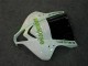 2007-2008 Honda CBR600RR Motorcycle Fairing - White Green Glossy Black Hannspree