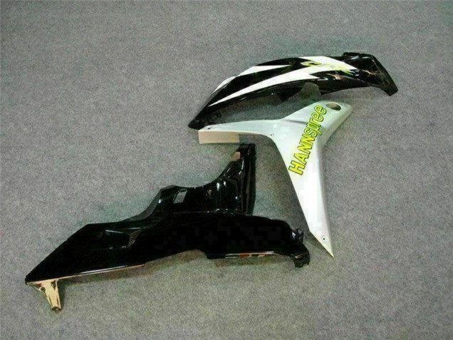 2007-2008 Honda CBR600RR Motorcycle Fairing - White Green Glossy Black Hannspree