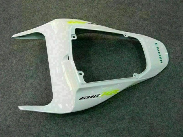 2007-2008 Honda CBR600RR Motorcycle Fairing - White Green Glossy Black Hannspree