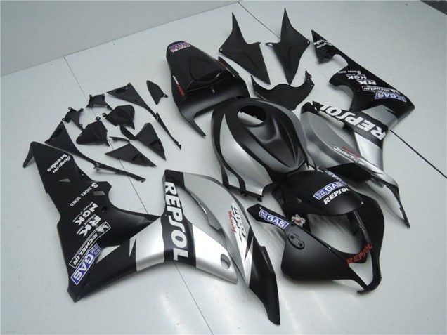 2007-2008 Honda CBR600RR Motorcycle Fairings - Matte Black Silver Grey Repsol