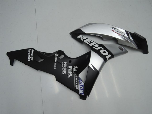 2007-2008 Honda CBR600RR Motorcycle Fairings - Matte Black Silver Grey Repsol