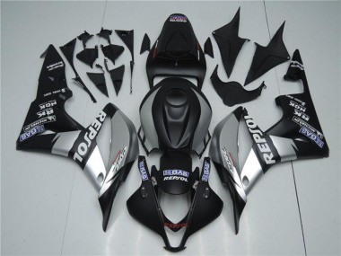 Cheap 2007-2008 Honda CBR600RR Motorcycle Fairings - Matte Black Silver Grey Repsol