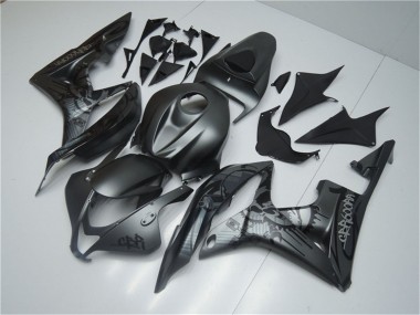 Cheap 2007-2008 Honda CBR600RR Motorcycle Fairings - Matte Black Graffiti