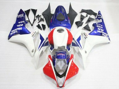 Cheap 2007-2008 Honda CBR600RR Motorcycle Fairing Kits - White Red Blue HRC