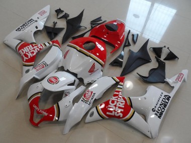 Cheap 2007-2008 Honda CBR600RR Motorcycle Fairings - White Red Lucky Strike