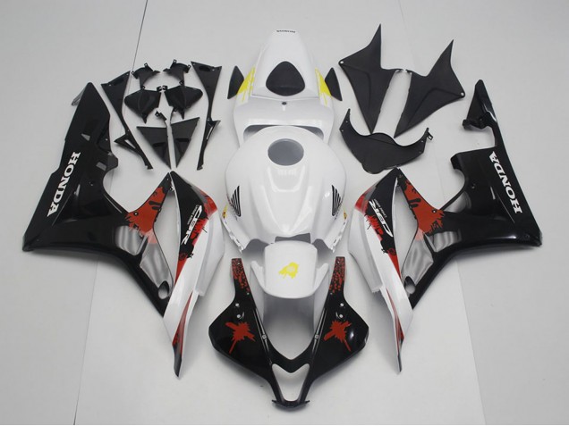 2007-2008 Honda CBR600RR Motorcycle Fairings - White Red Yellow Glossy Black Limited Edition