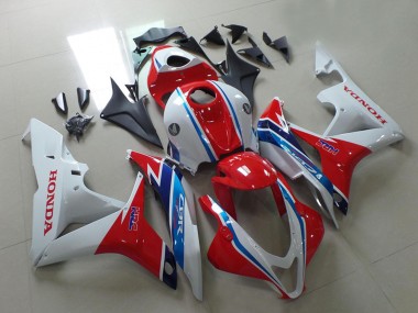Cheap 2007-2008 Honda CBR600RR Motorcycle Fairings - White Red Light Blue HRC
