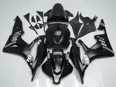 Cheap 2007-2008 Honda CBR600RR Motorcycle Fairing Kits - Matte Black White Repsol