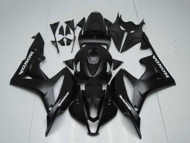 Cheap 2007-2008 Honda CBR600RR Motorcycle Fairings - Matte Black White Decals
