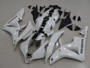 Cheap 2007-2008 Honda CBR600RR Motorcycle Fairing Kits - White Glossy Black
